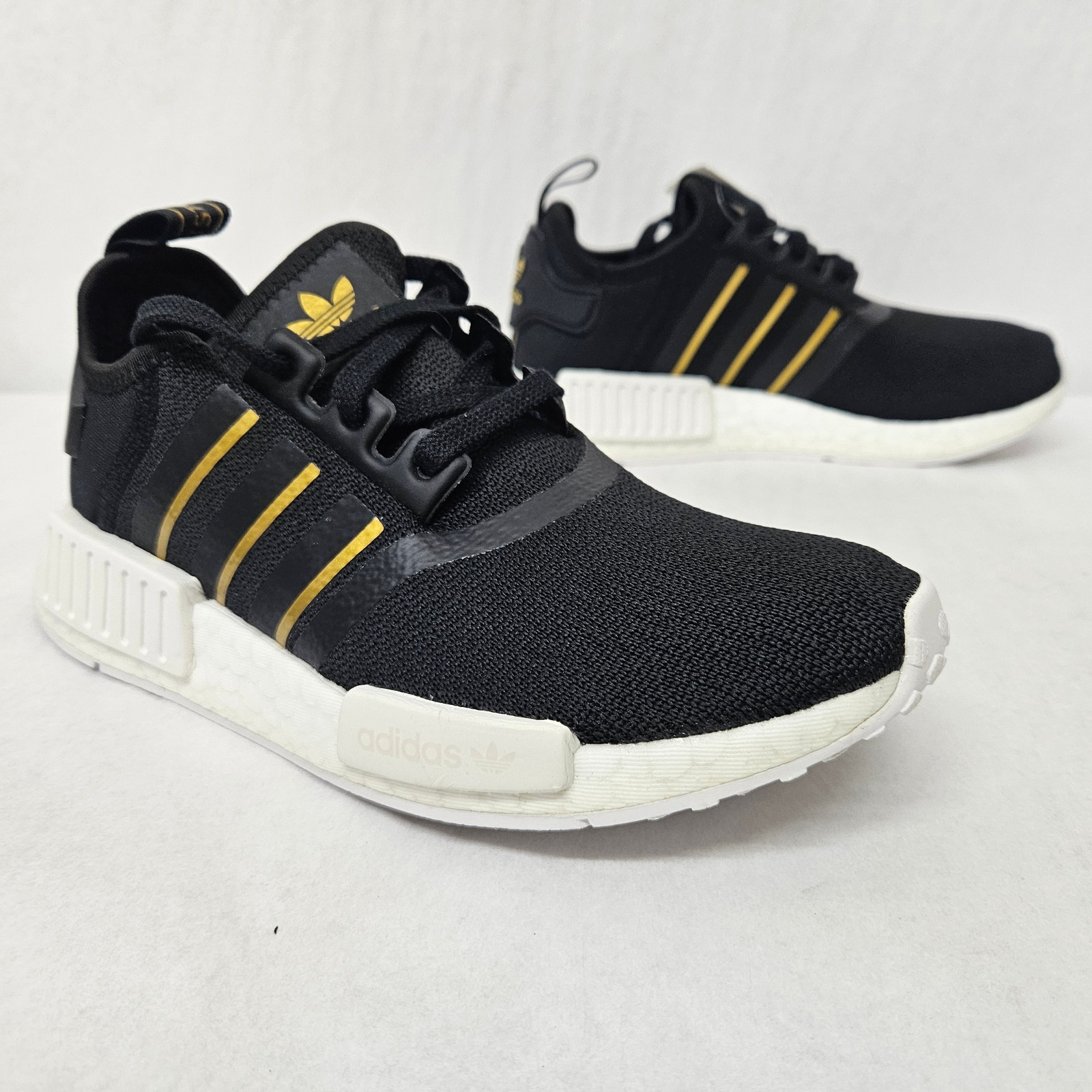 Adidas Nmd_r1 W Running Shoes Fw6433 Black Gold Metallic White Women Size 5.5